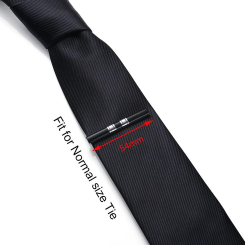 HONEY BEAR Mens Tie Clip Bar for Normal Size Tie Wedding Gift 5.5cm Black...