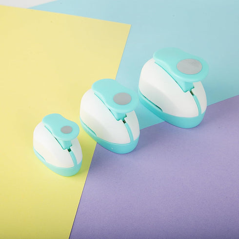 LOVEINUSA 3PCS Paper Hole Punches, Lever Punch Hole Punch Shapes Craft Paper Punch Set for Scrapbooking Festival Paper Greeting Card DIY Albums Ph...