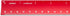 Alumicolor 12-inch Aluminum Engineer Hollow Scale for School, Office, Art and Drafting, 12IN, Red...