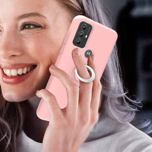 Ailiber for TCL 30Z Case with Screen Protector, Straight Talk TCL 30 Z Phone Case, Adjustable Ring Kickstand, Soft Microfiber Lining, Slim Silicon...