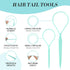 Hair Loop Tool Set,Topsy Tail Hair Tools with 1Pcs Rat Tail Comb 2Pcs Pink French Braid Tool Loop for Hair Styling (Tiffany blue B)...