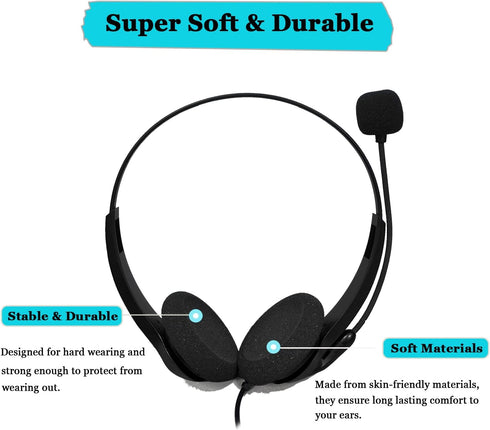 Ear Cushions for Plantronics Headset, Ear Pad Replacement Headphones Earpads Designed for Plantronics Blackwire C320 3210 3220 3320 HW251N HW261N ...