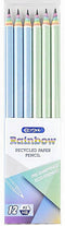 SHIDOW Eco-Friendly Rainbow Pencil, Eco-Friendly Wood Pencils, Free Recycled Rainbow Paper Pencils, HB Pencils, Macaron Colored Pencils for Office...