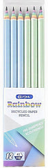 SHIDOW Eco-Friendly Rainbow Pencil, Eco-Friendly Wood Pencils, Free Recycled Rainbow Paper Pencils, HB Pencils, Macaron Colored Pencils for Office...
