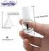 6PCS Empty Nail Polish Bottles with Brush White Cap, 5ML Empty Clear Glass Refillable Nail Fingernail Polish Bottles Circle with mixing beads & Fu...