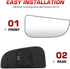 Passenger Right Side View Mirror Glass Replacement for Dodge Ram 1500 2500 3500 4500 5500 2009-2020, Replace 68067730AA...