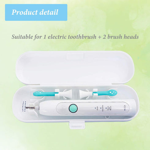 2 Pcs Electric Toothbrush Travel Case, Portable Toothbrush Holder for Oral-B Pro and Other Electric Toothbrush Set by Hovesty (Blue&White)...