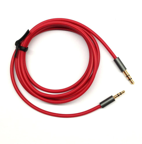 Red 6ft Gold Plated Design 3.5mm Male to 2.5mm Male Car Auxiliary Audio Cable Cord Headphone Connect Cable for Apple, Android Smartphone, Tablet a...