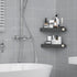 Sotfamily Shower Caddy Corner, 2 Pack Adhesive Corner Shower Shelves for inside Shower, Plastic Shower Organizer for Bathroom Storage, Black...