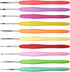 Set of 10 Small Size Crochet Hook Set, Ergonomic Handle Crochet Hook Needles for Arthritic Hands, Thread Crochet Steel Lace Hooks Size 0.5mm to 2....