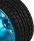 Mxfans 4Pcs Plastic Tires & Blue 10-Spokes Aluminum Wheel Rims for RC 1:10 On-Road Car...