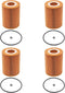 MOTOKU Set of 4 Engine Oil Filter with O-rings for Mercedes W211 W164 X164 W251 V212 S212 C207 E320 E350 ML320 ML350 GL350 Sprinter 2500 3500...
