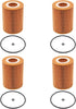 MOTOKU Set of 4 Engine Oil Filter with O-rings for Mercedes W211 W164 X164 W251 V212 S212 C207 E320 E350 ML320 ML350 GL350 Sprinter 2500 3500...