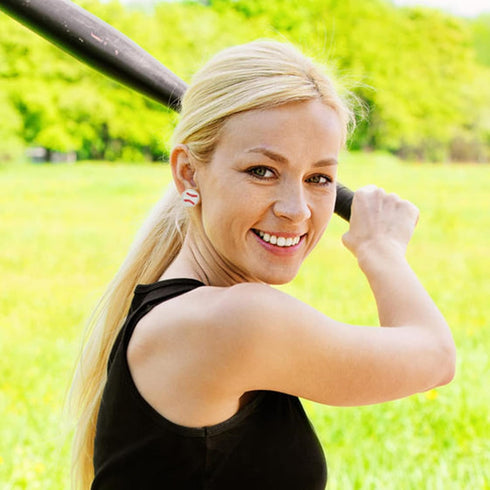 4 Pairs Baseball Earrings for Women Baseball Jewelry for Women Baseball Fan Gift for Mom Baseball Dangle Earrings for Moms...