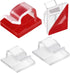 Maitys 60 Pieces Christmas Cable Clips with Adhesive, Heavy Duty Hooks for Outdoor Light Clips with Tapes, 3 Size Decoration Self Adhesive Strips ...