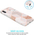 JAHOLAN Compatible iPhone Xs Max Case Bling Glitter Sparkle Rose Gold Marble Design Clear Bumper TPU Soft Rubber Silicone Cover Phone Case for iPh...