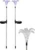 2PCS Waterproof Outdoor Solar Garden Stake Lights with Vivid Figurine – Lily LED Garden Landscape Lawn Lamp for Flower Beds Backyards Decoration...