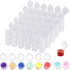 15 Strips 90 Pots Empty Paint Pots, YGAOHF 5ml/0.17oz Large Empty Paint Pots with Lids, Easy Open Acrylic Paint Container Paint Strips for Kids Cl...