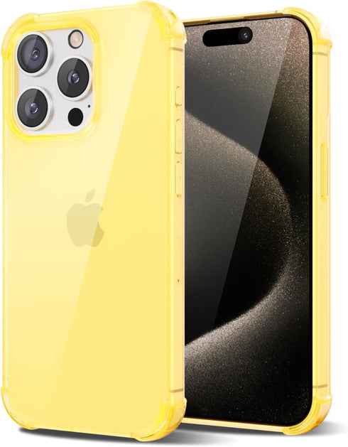 for iPhone 15 Pro Max Phone Case Clear, Transparent Crystal Thin Slim Flexible TPU Cover, Non-Yellowing Soft Silicone for Women Girl Cute, Protect...