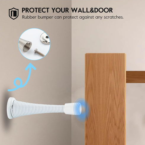 HOME MASTER HARDWARE 12 Pack Door stoppers,Door stop?Door draft stopper,Door stoppers for bottom of door,White rubber door stop,3-in MB Heavy Duty...