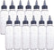 BENECREAT 12 Pack 110ml Transparent Plastic Dispensing Bottle with Twist Cap and Graduated Measurement for Liquids, Inks, Oils, Arts and Crafts...