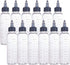 BENECREAT 12 Pack 110ml Transparent Plastic Dispensing Bottle with Twist Cap and Graduated Measurement for Liquids, Inks, Oils, Arts and Crafts...