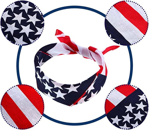 American Flag Bandana Scarf for Men Women Flag Scarf Neck Scarf Head Wrap PSWJ02...