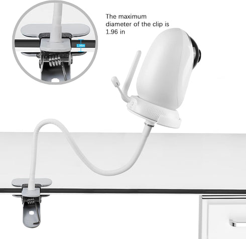 Aobelieve Flexible Clamp Mount for Dreo Baby Monitor, White...