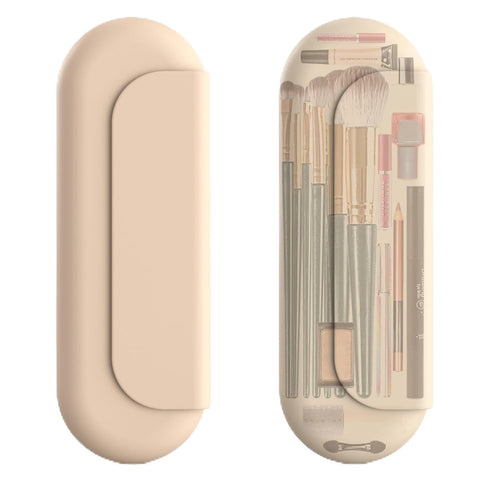 Proke Silicone Travel Makeup Brush Holder, Makeup Bag Travel Cosmetic Bag Travel Makeup Brush Bag Makeup Organizer Bag Travel Essentials With Anti...
