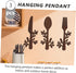 Yardenfun 3pcs Wooden and Fork Pendant Kitchen Utensils Wall Sign Fork and Spoon Wall Decor Wood Spoon Fork Sign Farmhouse Wooden Wall Plaque Coun...
