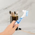 Healeved 2 Sets Denture with Toothbrush Cases, Denture Cleaning Personal Denture Toothbrush Small Double-Side Assorted Color...