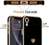 Teageo Compatible with iPhone Xr Case for Women Girl Cute Love-Heart Luxury Bling Plating Soft Back Cover Raised Full Camera Protection Bumper Sil...