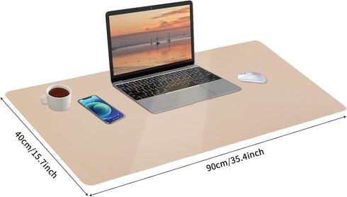 Leather Desk Pad, Large Mouse Pad, Leather Desk Blotter, Non-Slip Desk Pad Protector, Office Desk Pad, Waterproof Desk Mat for Home Office and Dec...