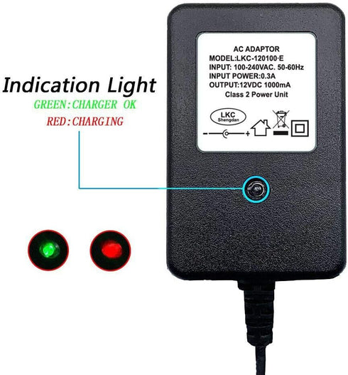 12V Kids Powered Ride On Car Universal Charger with Charging Indicator Light-for a Variety of Electric Baby Carriage Ride Toy Battery Supply Power...