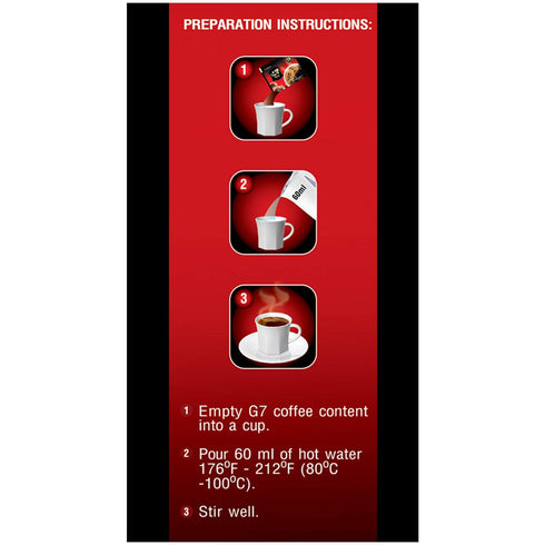 G7 pure black coffee, 30 Grams by Trung Nguyen...