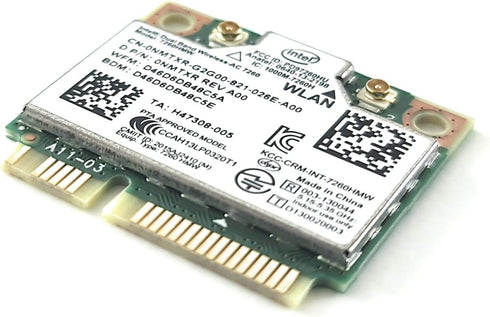 Intel 7260.HMW Dual Band Wireless-AC 7260 Network Adapter PCI Express Half Mini Card 802.11 b/a/g/n/ac...