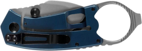 Kershaw Antic Folding Pocket Knife; 1.75-Inch 8Cr13MoV Stainless Steel Bead Blasted Blade, Stainless Steel PVD Coated Handle, Manual Opening, Bott...
