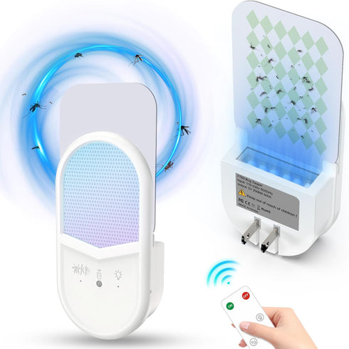 Flying Insect Trap, Remote & Touch Control Fly Trapper, Plug-in Mosquito Killer Indoor Color Changing Night Light, Gnat Moth Catcher 6-Color RGB L...