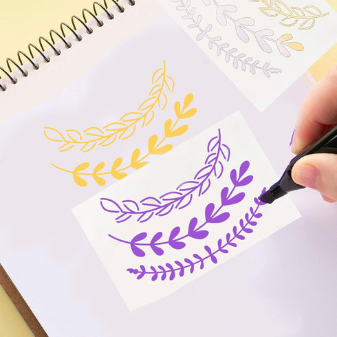 40 Pieces Letter Painting Stencils Reusable Cursive Letter Number Stencils Calligraphy Alphabet Stencil Template Kit Letter Stencils for Painting ...