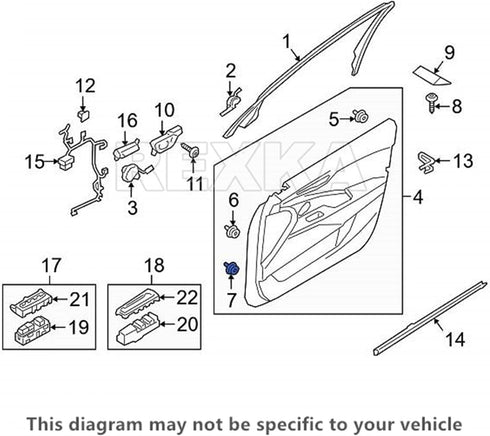 Rexka 30pcs 8mm Hole Door Trim Panel Retainer Clip Fastener Compatible with Hyundai Kia 82315-38000...