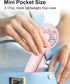 Zuvas Mini Portable Fan Rechargeable Small Handheld Fan 3 Speed Powerful Personal Fan Battery Operated USB Hand Fan for Outdoor Travel Makeup Eyel...