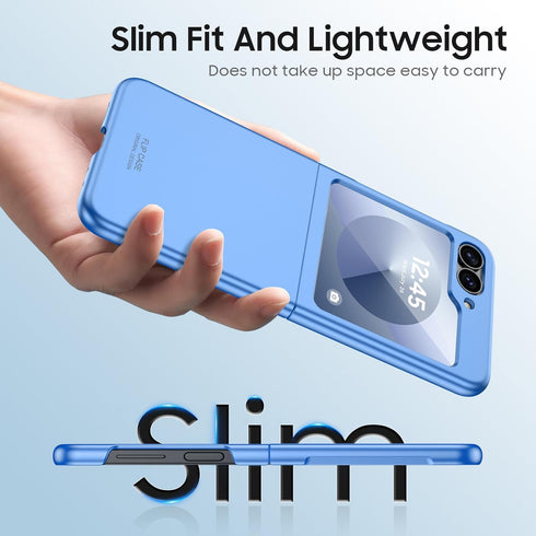 for Samsung Galaxy Z Flip 6 Case with Screen Protection, Flip z 6 Slim HD Clearly Case Ultra-Thin Anti-Scratch Shockproof Phone Case Support Wirel...