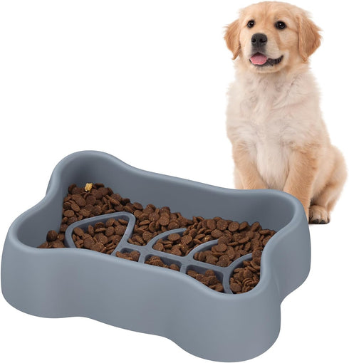 ORIA Slow Feeder Dog Bowls, Silicone Dog Slow Feeder, Anti-Choking Puzzle Dog Food Bowls, Interactive Dog Feeding Bowls with Non Slip Base, Machin...