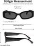 Dollger Rectangle Sunglasses for Women Men Retro Chunky Y2K Sunglasses Rectangular 90s 00s sunglasses Pink...