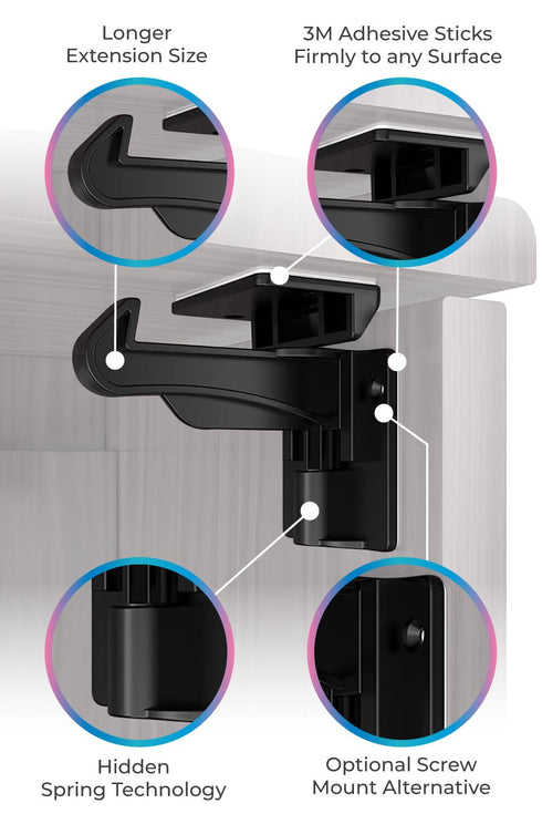 Invisible Cabinet Locks for Baby Proofing – No Tools Needed – Secure Drawers & Cabinets Instantly – 12 Pack...
