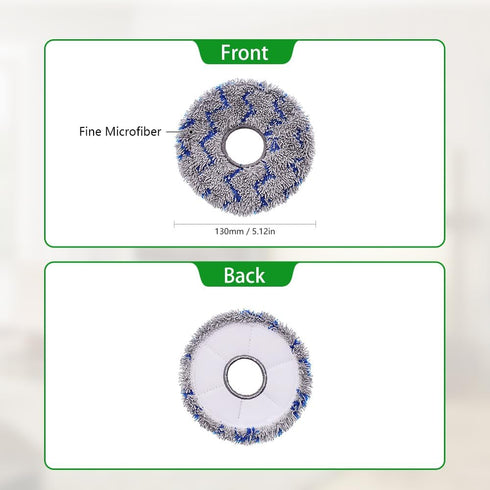 neutop Replacement Mopping Pads Microfiber Mop Cloths Compatible with Ecovacs Deebot X1 Turbo, X1 Omni, T10 Turbo, T10 Omni, T20 Omni, X2 Omni, Ro...