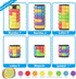 Magic 3D Puzzle Cube Rainbow Fidget Toys Cylinder Rotate Slide 7 Layers Educational Games for Kids Adults...