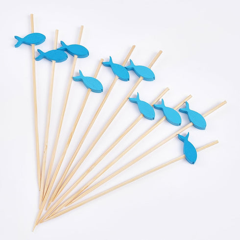 PuTwo Cocktail Toothpicks 100 Counts Cocktail Picks Handmade Natural Bamboo Cocktail Sticks Eco-Friendly Appetizer Skewers for Cocktail Appetizers...