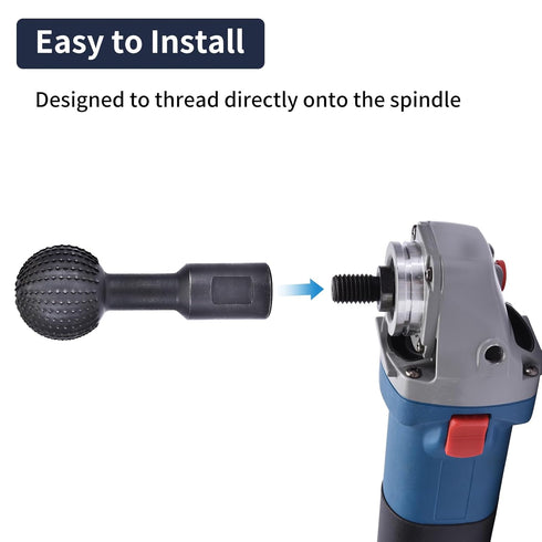 Sphere Rotary Burr with 5/8-11 Threads for 4 1/2 and 5 Inch Angle Grinder, Ball Gouge Angle Grinder Attachments for Woodworking Grinding Polishing...