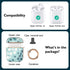 TATOFY Case Cover for AirPods 1&2, Stylish AirPods Case for Women Girls, Flower Patterns Protective Hard Case with Clip (Cyan)...